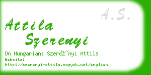 attila szerenyi business card